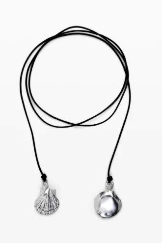 Multi-Position Pendant Silver-Plated Leather Cord Zalio