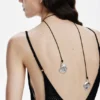 Multi-Position Pendant Silver-Plated Leather Cord Zalio