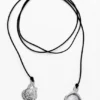 Multi-Position Pendant Silver-Plated Leather Cord Zalio