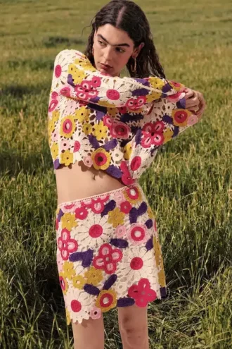 Multicolor Crochet Sweater