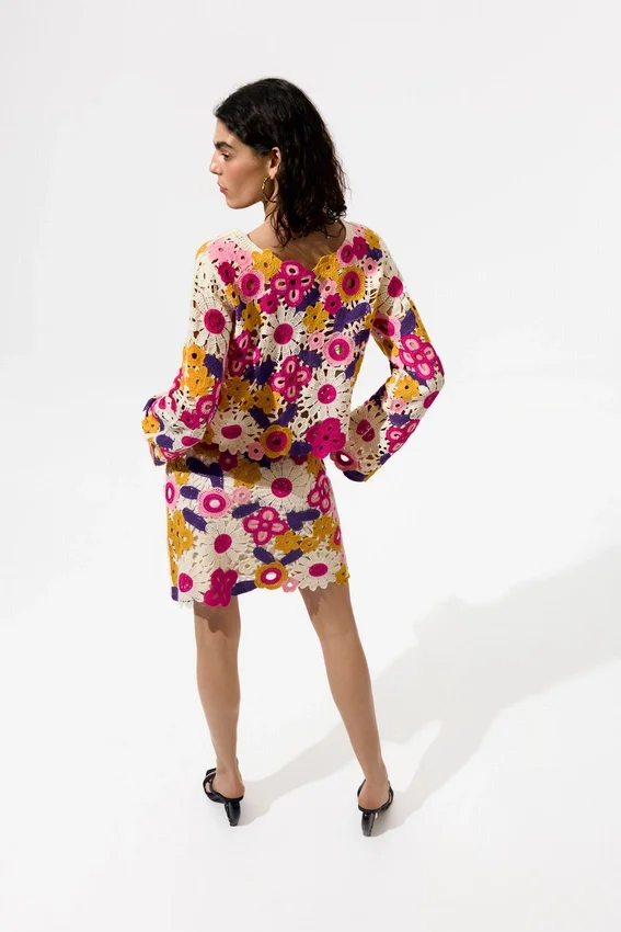 Multicolor Crochet Sweater Multicolor Crochet Sweater