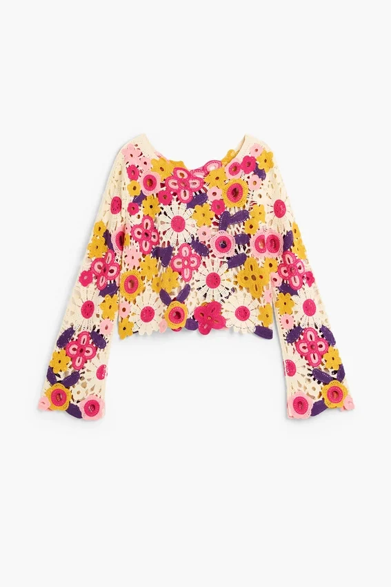 Multicolor Crochet Sweater Multicolor Crochet Sweater