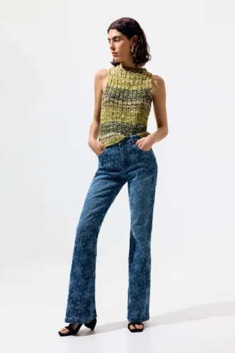 Multicolor Crochet T-Shirt