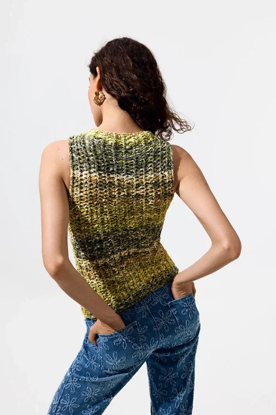 Multicolor Crochet T-Shirt Multicolor Crochet T-Shirt