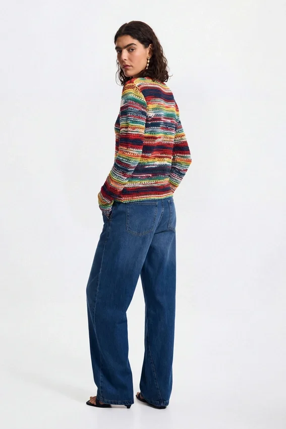 Multicolored Mottled Sweater Multicolored Mottled Sweater