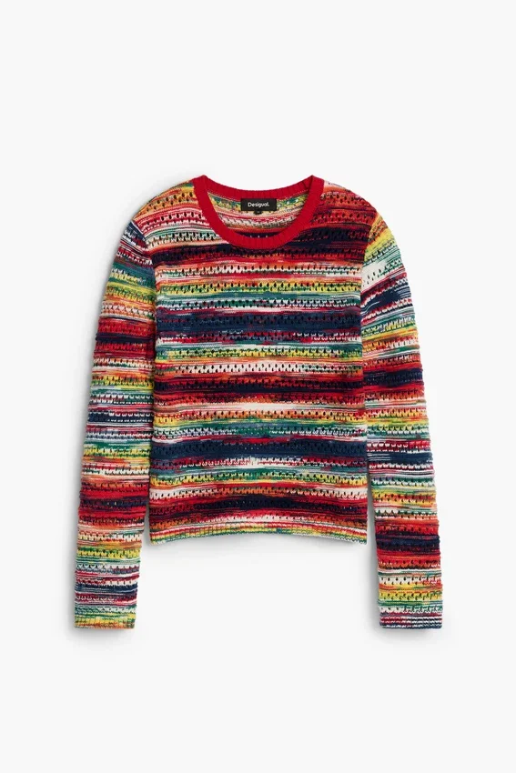 Multicolored Mottled Sweater Multicolored Mottled Sweater