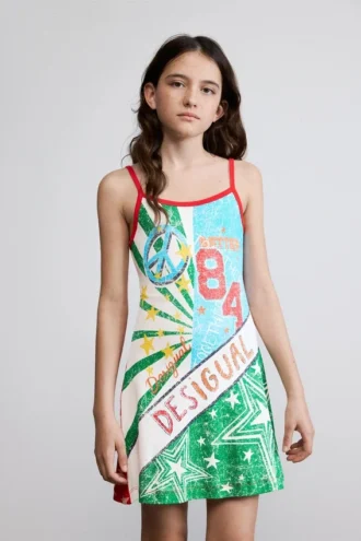 Multicolored Printed Dress