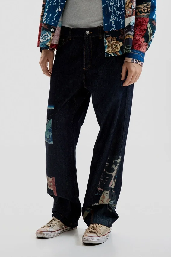 Oriental Printed Jeans Oriental Printed Jeans