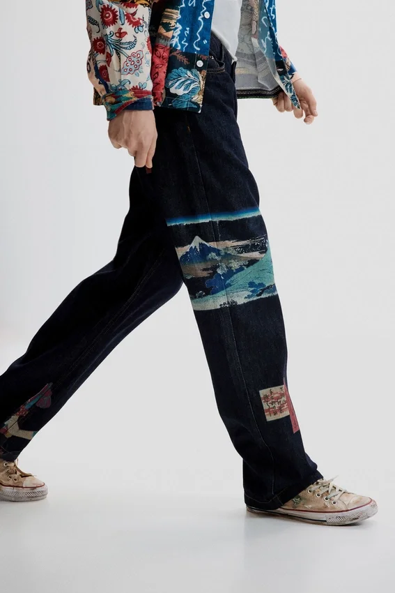 Oriental Printed Jeans Oriental Printed Jeans