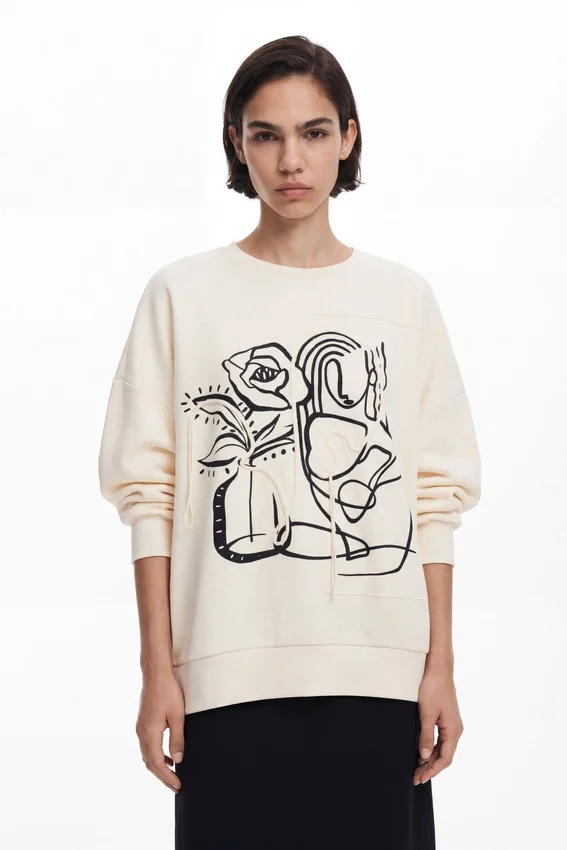 Oversized Floral Sweatshirt Oversized Floral Sweatshirt