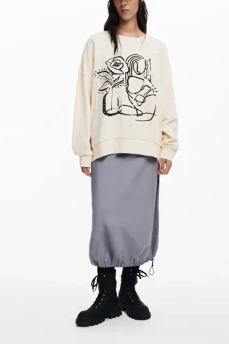 Oversized Floral Sweatshirt