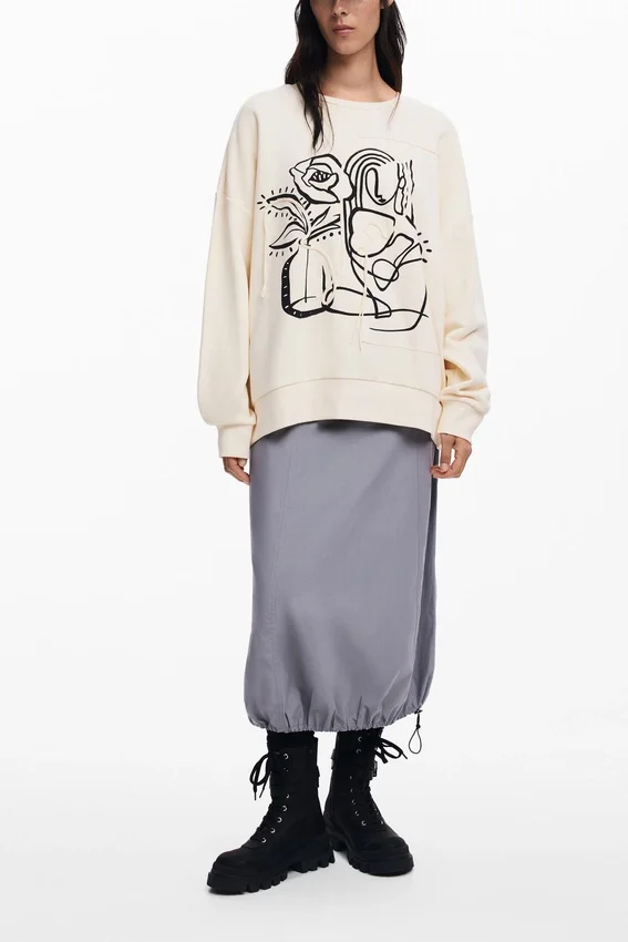 Oversized Floral Sweatshirt Oversized Floral Sweatshirt