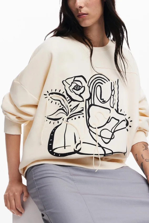 Oversized Floral Sweatshirt Oversized Floral Sweatshirt