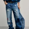 Patched Jeans