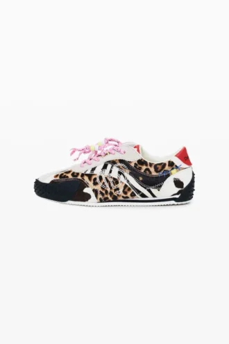 Patchwork Animal Print Sneakers