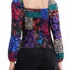 Patchwork Corset Blouse