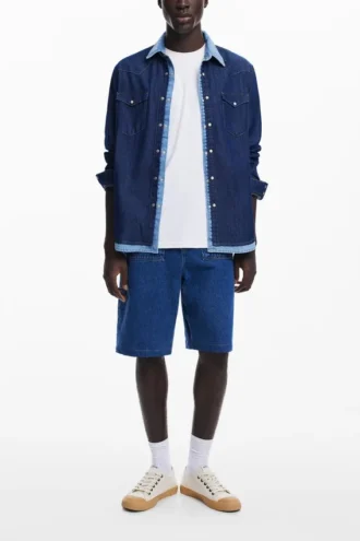 Patchwork Denim Shirt