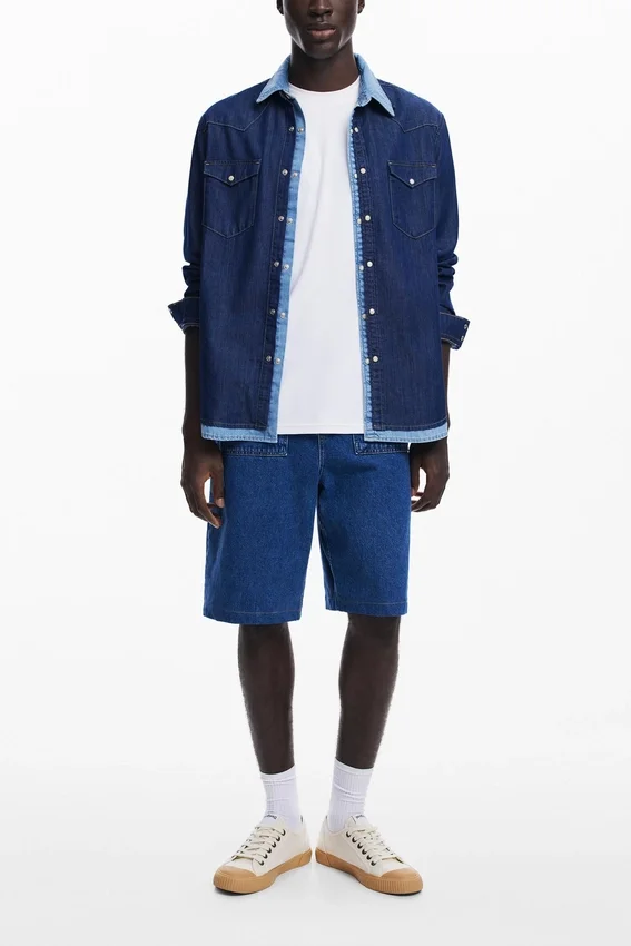 Patchwork Denim Shirt Patchwork Denim Shirt