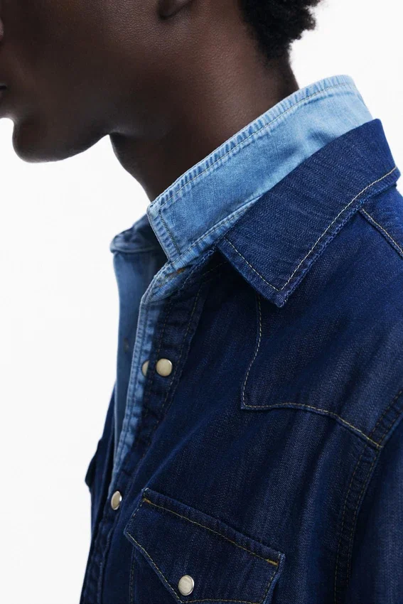 Patchwork Denim Shirt Patchwork Denim Shirt