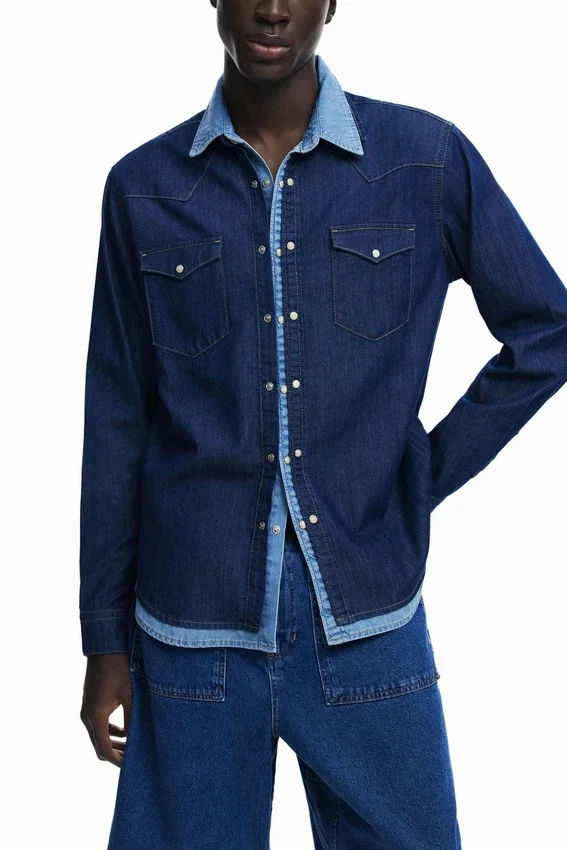 Patchwork Denim Shirt Patchwork Denim Shirt