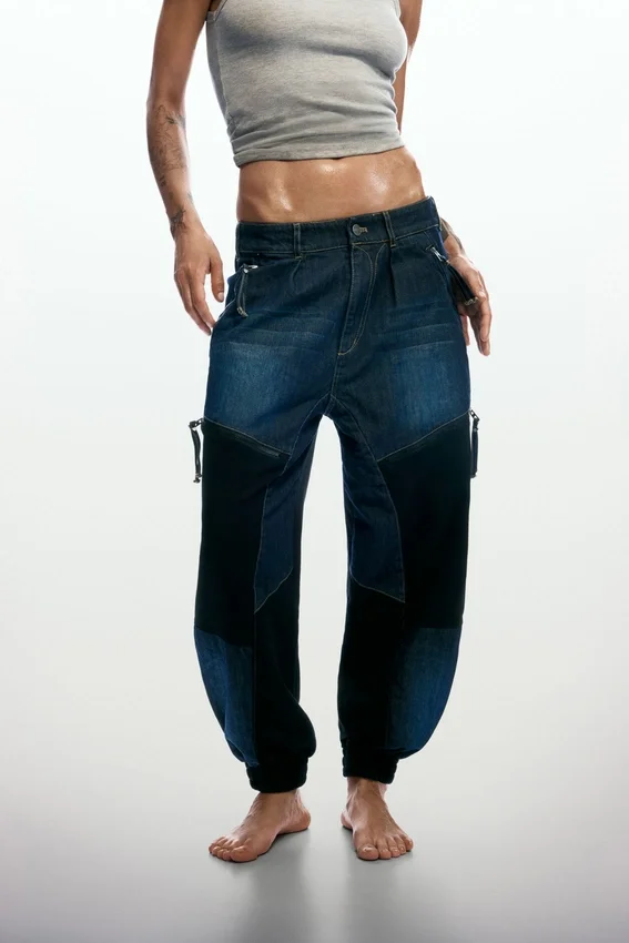 Patchwork Denim Trousers Patchwork Denim Trousers