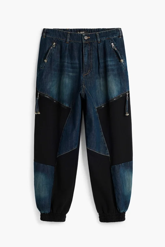 Patchwork Denim Trousers Patchwork Denim Trousers