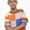 Patchwork Knit Sweater