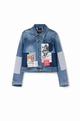 Patchwork Mickey Mouse Denim Jacket