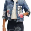 Patchwork Mickey Mouse Denim Jacket