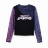Patchwork Tulle T-Shirt with Message Patchwork Tulle T-Shirt with Message