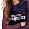 Patchwork Tulle T-Shirt with Message Patchwork Tulle T-Shirt with Message