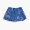 Peplum Denim Floral Skirt Peplum Denim Floral Skirt