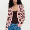 Pink Crochet Cardigan