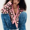 Pink Crochet Cardigan