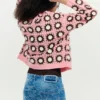 Pink Crochet Cardigan