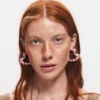 Pink Heart Zalio Earrings