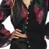 Pixelated Flower Blouse