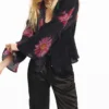 Pixelated Flower Blouse