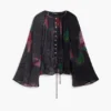 Pixelated Flower Blouse
