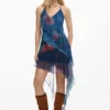 Pixelated Ruffle Dress