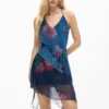 Pixelated Ruffle Dress