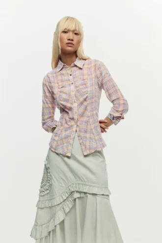 Plaid Shirt Gathered