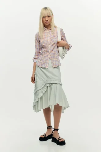 Plaid Shirt Gathered