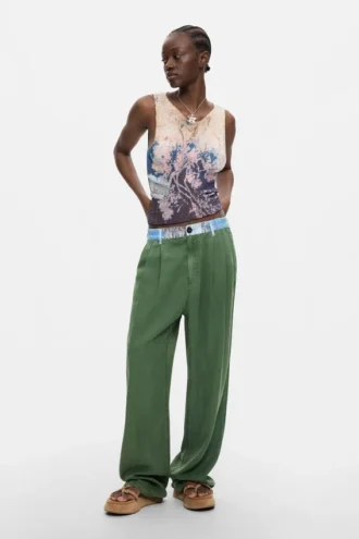Plain Straight Trousers