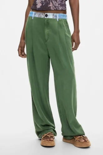 Plain Straight Trousers
