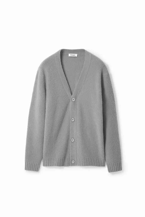 Plain Textured Cardigan Plain Textured Cardigan