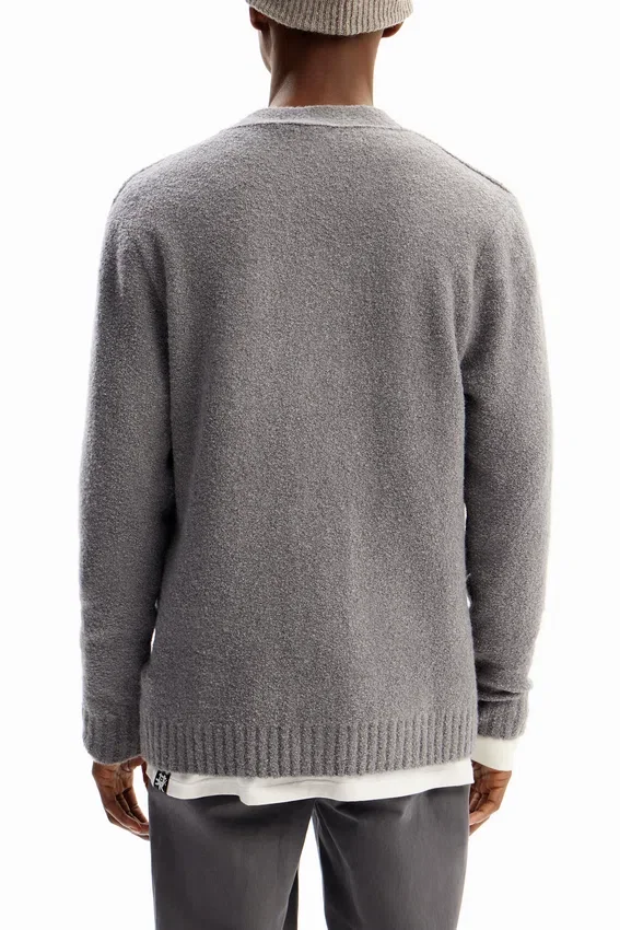 Plain Textured Cardigan Plain Textured Cardigan