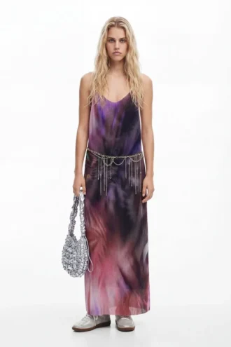Pleated Dress with Floral Print
