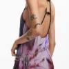 Pleated Dress with Floral Print