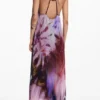Pleated Dress with Floral Print